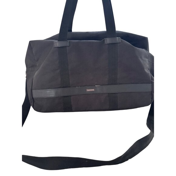 Georgio Armani Black Large Nylon & Leather Duffle Bag With Dual Handles & Adjust - Picture 2 of 14